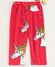 Kookie Kids Full Length Lounge Pant Unicorn Print - Red