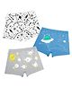 Plan B Pack Of 3 Space Print Boy Boxer Shorts - Black Blue & Grey