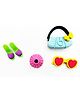 Funcart Girl's Accessories Shaped Erasers Multicolour - Pack of 4 