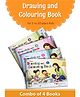 Target Publication Drawing and Colouring Books Pack of 4 - English