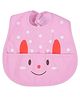 Yellow Bee Bib with Crumb Collector - Pink