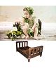 Babymoon Wooden Bed Photoshoot Prop - Brown