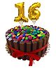 Amfin Number One & Six Foil Balloon Cake Toppers Golden - Pack of 2