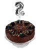 Amfin Number Foil Balloon Cake Topper - Silver