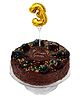 Amfin Number Foil Balloon Cake Topper - Golden