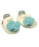 Knits & Knots Ballerina Booties - Cream & Blue