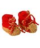 Knits & Knots Dual Shaded Booties - Red