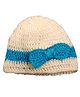 Knits & Knots Bow Detailed Cap - Cream