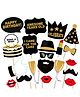 Party Propz Birthday Photo Booth Props Multicolor - Pack of 20 Pieces 