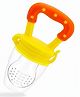 Safe-O-Kid Large Size Silicone Fruit and Food Nibbler Pack of 2  - Yellow Red
