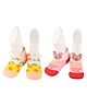 Yellowbee Anti Skid Bunny Design Pack Of 2 Pairs Of Socks - Multi Colour