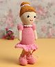 Happy Threads Crochet Doll Pink - Height 21 cm