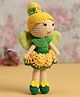 Happy Threads Crochet Fairy Doll with Wings Green - Height 18 cm