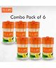 Tulips Wooden Toothpicks with Jar Pack of 6 - 250 Pieces Each