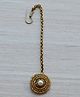 Pretty Ponytails Mandala Shaped Beaded Maang Teeka - Gold