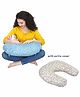 Nene Nursing Pillow with Two Pillow Covers - Blue White