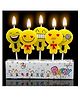 Funcart Smiley Candles Yellow - 5 Pieces 