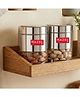 Hazel Stainless Steel Transparent Container Set of 2 Silver - 400 ml each