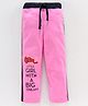 Eteenz Full Length Track Pant Text Print - Pink