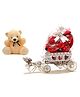 Skylofts Chocolate Box with Holder & Teddy - Red Cream