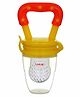 LuvLap Silicone Food/Fruit Nibbler with Extra Mesh, Soft Pacifier/Feeder, Teether for Infant Baby, Infant, Joystar Yellow, BPA Free