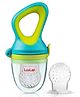 LuvLap Silicone Food/Fruit Nibbler with Extra Mesh, Soft Pacifier/Feeder, Teether for Infant Baby, Infant, Elegant Blue, BPA Free