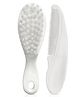 LuvLap Elegant Baby Comb & Brush Set with Soft Bristles, Gentle Hair Grooming Kit for Newborns, Infants & Toddlers  White