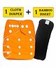 Babymoon Reusable Cloth Diaper with Insert - Orange