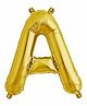 Funcart 17 Inches Letter A Foil Balloon - Golden