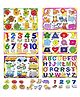 FunBlast Set of 6 Puzzles Wooden Puzzle for Kid -ABC, 123, Fruits, Numbers, Animals, Vehicles