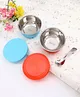 Babyhug Stainless Steel Spill Proof Bowl Set Of 2 With Spoon (Colour May Vary)