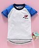 Kookie Kids Short Sleeves Tee Aeroplane Embroidered - Blue