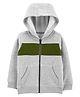 Carter's Zip-Up Warm Fleece Hoodie - Grey