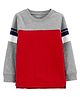 Carter's Striped Jersey Tee - Red Grey