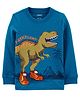 Carter's Dinosaur Snow Yarn Jersey Tee - Blue