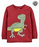 Carter's Dinosaur Peek-A-Boo Snow Yarn Tee - Maroon