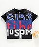 Lekeer Kids Half Sleeves Tee Text Print - Black