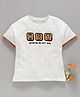 Lekeer Kids Half Sleeves Tee Text Print - White
