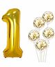 Party Propz 1st Birthday Balloon Set Golden - Pack of 6