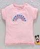 Fox Baby Short Sleeves Tee Text Print - Pink
