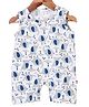 Nino Bambino 100% Organic Cotton Elephant Print Sleeveless Romper - Grey