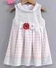 Smile Rabbit Sleeveless Frock Striped - Pink White