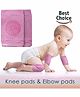 BabyMoon Anti Slip Stretchable Knee Cap Or Elbow Safety Protector - Baby Pink