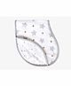 Masilo Organic Cotton Muslin 2 Piece Burp Cloth & Bib For Infant/Baby's Lightweight, super absorbent and fast drying, 0 to 1 Years - Star - Grey