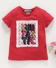 Memory Life Half Sleeves Tee Funtastic Embroidered Patch - Red