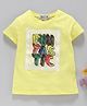 Memory Life Half Sleeves Tee Funtastic Embroidered Patch - Yellow