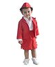 BookMyCostume Full Sleeves Air Hostess Fancy Dress Costume - Red And White