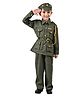 BookMyCostume Full Sleeves Army Soldier Profession Community Helper Fancy Dress Costume - Green & Golden
