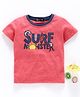 Memory Life Short Sleeves Tee Monster Print - Red