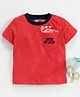 Memory Life Half Sleeves Tee Crab Print - Red